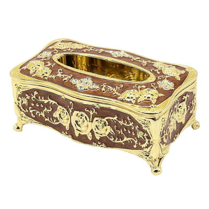 European Style Creative Carved Tissue Box Cover Holder Hotel Living Room Decorative Tissue Holders Dining-Table Tissue Box