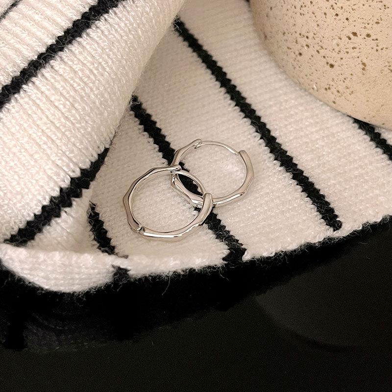 All-match Simple Style Niche Design Circle Irregular Earrings