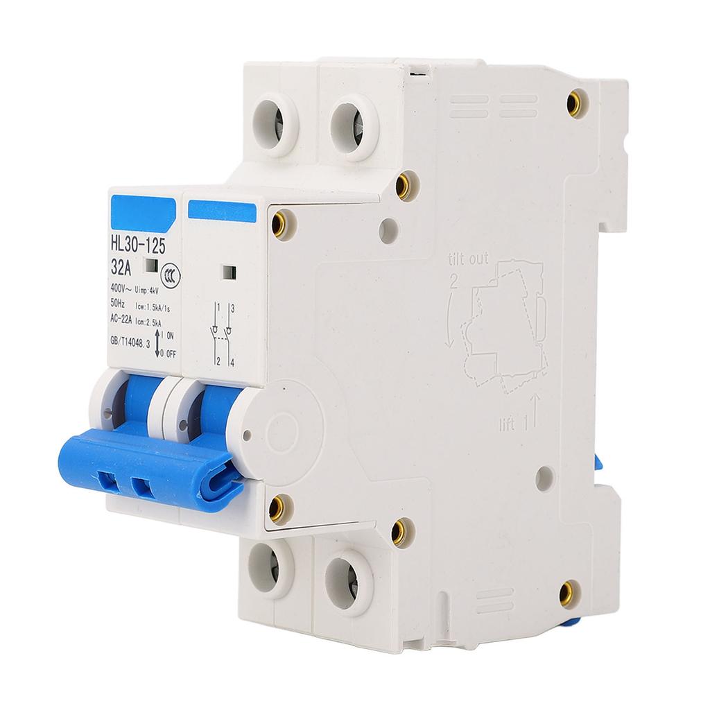 Isolating Switch 2P 32A 400V Isolator Shunt Release Miniature Circuit Breaker for Home Commercial Of