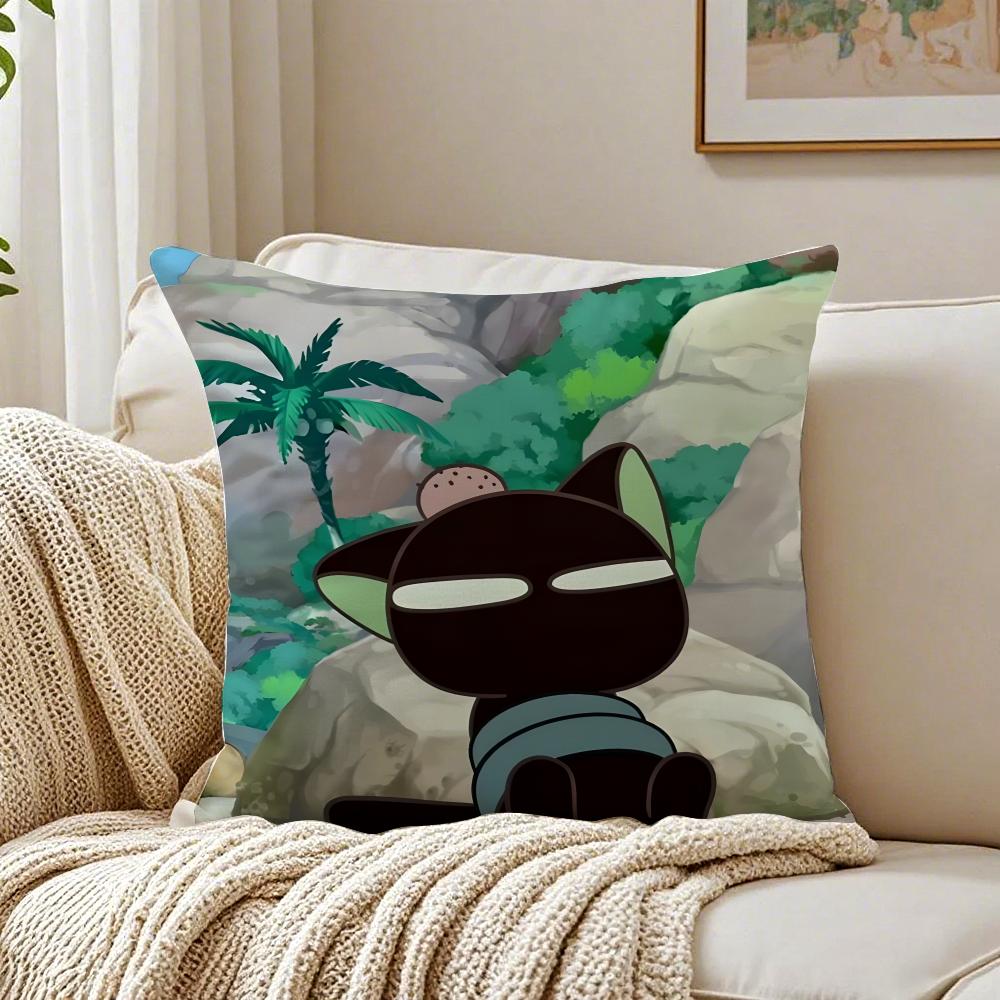 TThe Legend of Hei Cushion Cover Linen Pillowcase Soft for Sofa Bed Home Room Decor