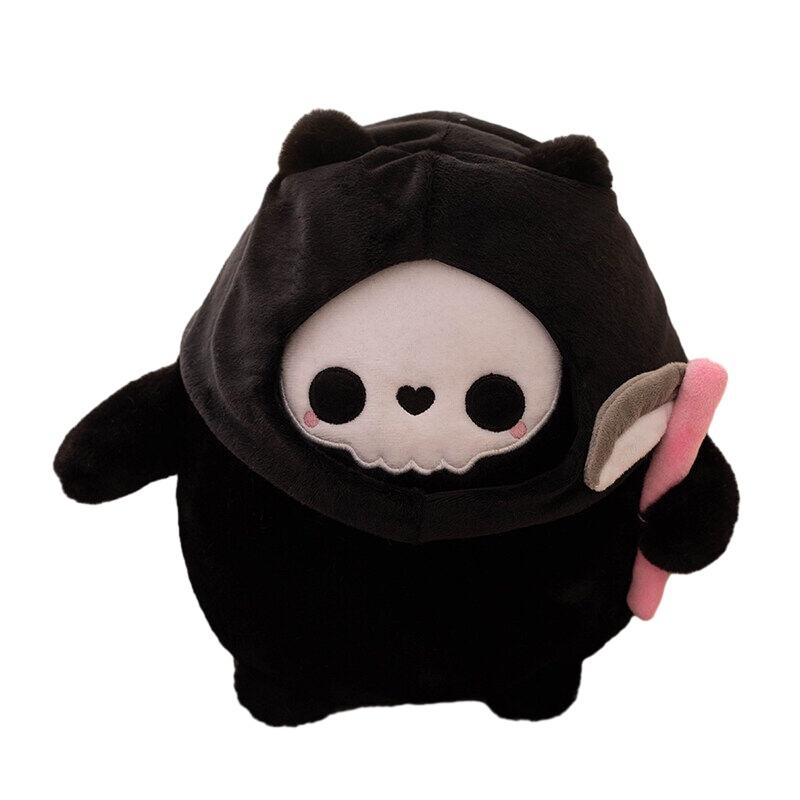 Cute Dark Cat Plush Toy For Halloween Gift 20cm Height