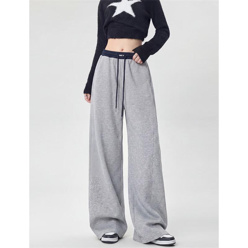 Women's Fashion Color-block Loose-Fit Sweatpants