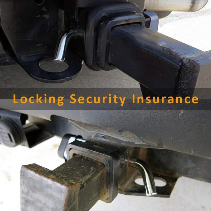 Trailer Hitch Security Lock With 360 Degree Rotation For 2 Inch And 2.5 Inch Receivers Flexible And Secure Attachment