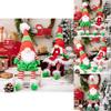 Red Green Hanging Leg Gnome Figurine Set For Festive Christmas Decorations
