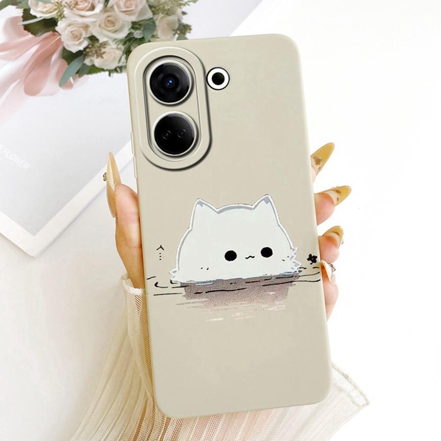For Tecno Camon 20 Premier Phone Case CK9n Cover Fashion Simplicity bow flower Soft Silicone Shell Tecno Camon20 20Pro Funda
