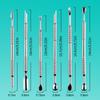 Manicure Professional Stainless Steel Cuticle Pusher With Textured Handle Dual-Side Push Cuticle Back Remove Gel Polish Nail Art