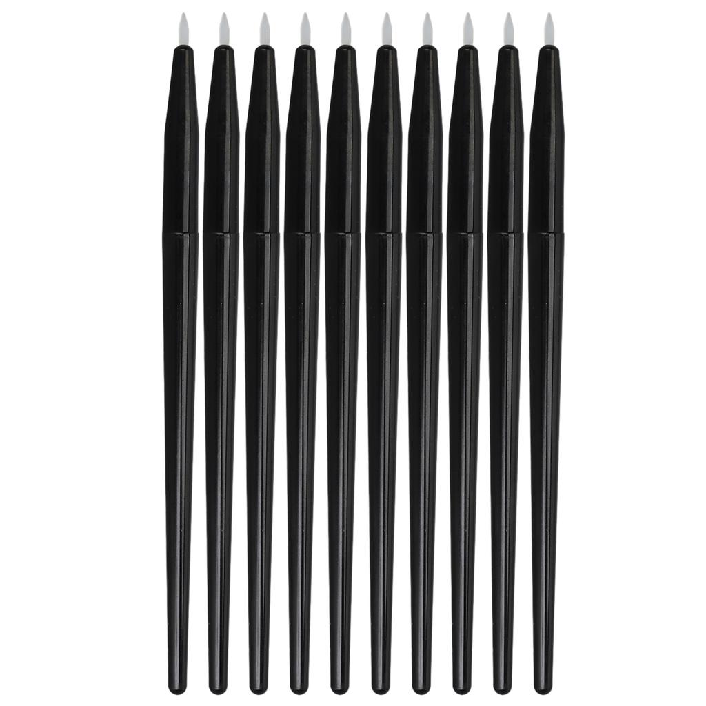 10pcs Eyeliner Brush Soft Easy to Clean Silicone Eyeliner Brush Portable Eyeshadow Eyebrow Brush Professional Eye