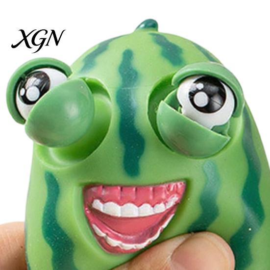 Eye Popping Watermelon Toy 1/2/3Pcs Squeeze Anxiety Stress Relief Pinch Classroom Fidget Sensory Soft Ball Cartoon