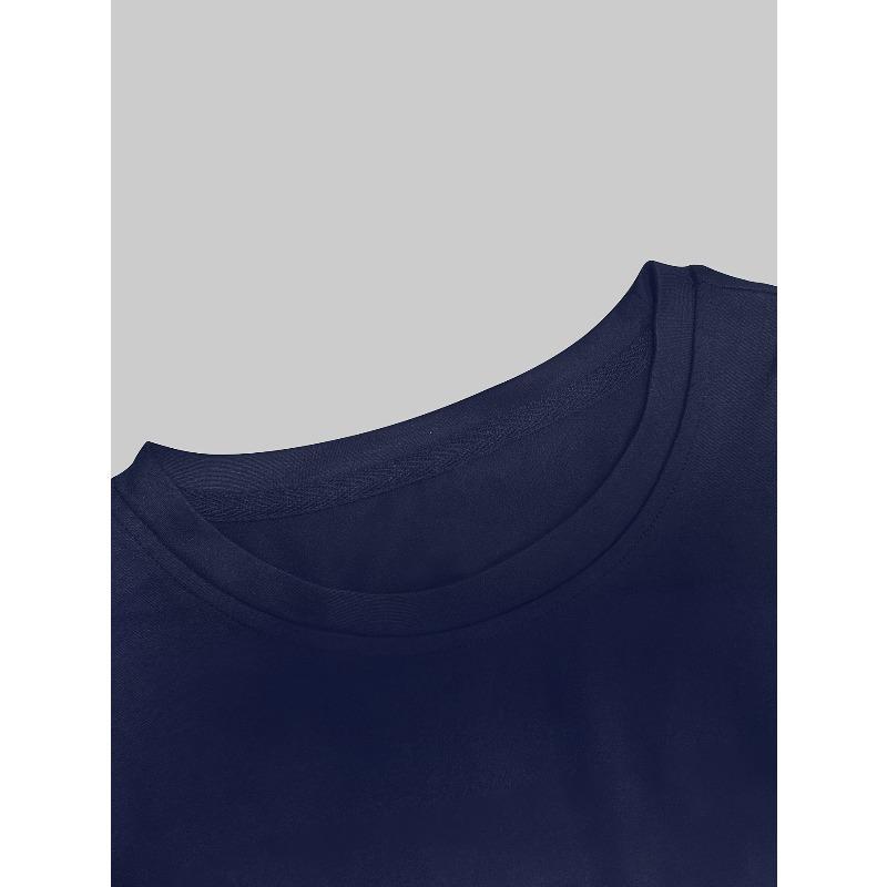 Europäische Größe Flügel Grafikdruck Herren Rundhals Kurzarm T-Shirts, Sommer Trend T-Shirt, Lässiges Bequemes Oberteil für Outdoor-Sport & Freizeiturlaub