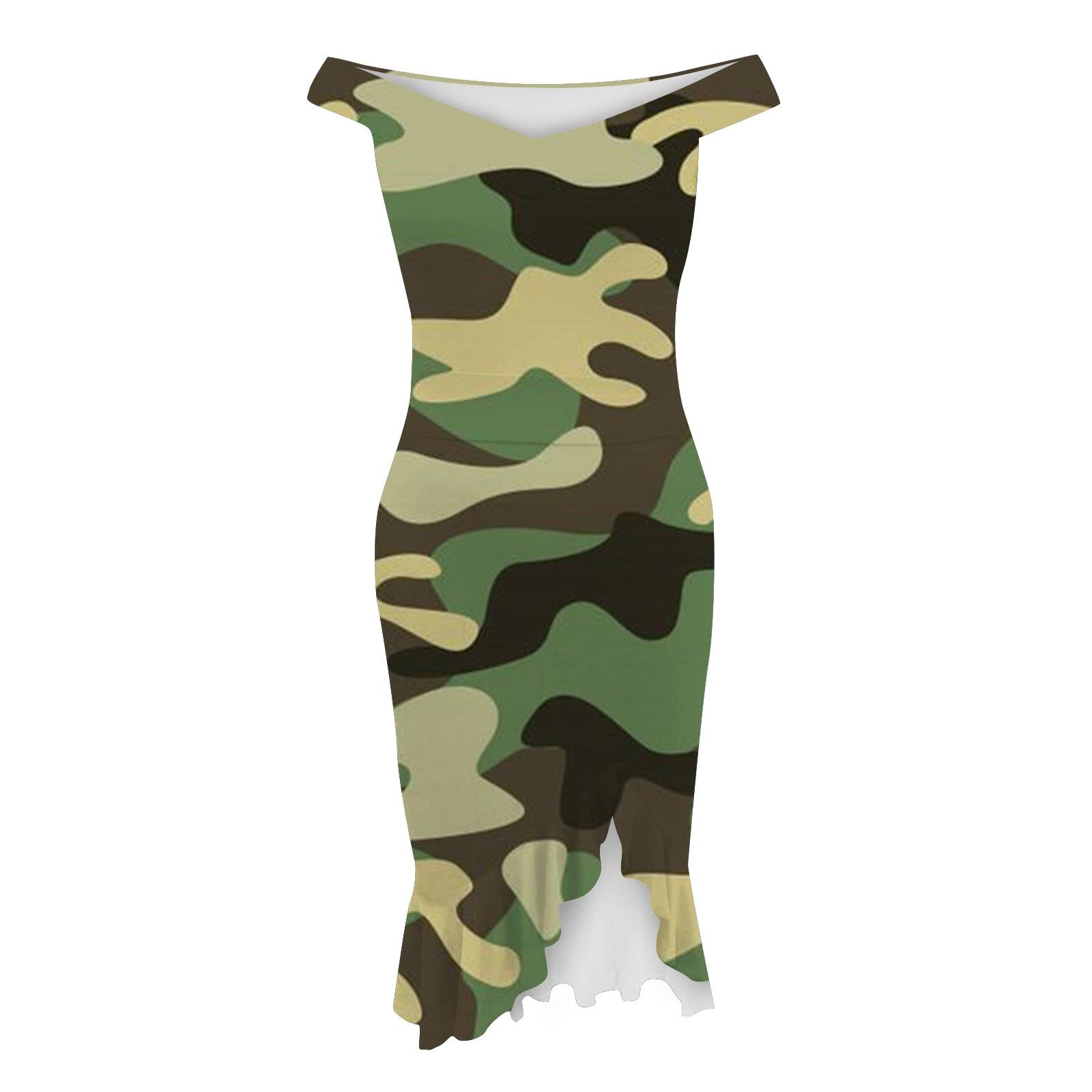 Женское сексуальное свободное простое платье миди с открытыми плечами и открытой спиной — фото 4