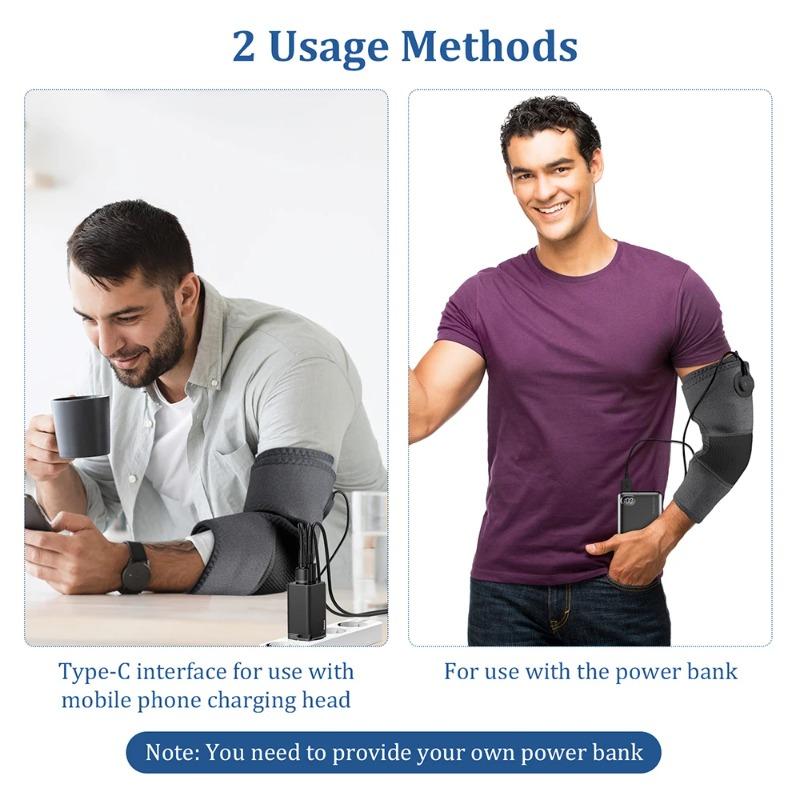 2026 New Gift Electric Knee Massager Shoulder Elbow Massager 3 Modes Vibration Knee Massager Knee Relaxation Air Pressure Kneading Massage