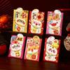 6 pieces Cartoon Red Envelopes Fortune Cat Festive Lucky Money Bag Traditional Blessing New Year Lucky Packets Birthday Gift