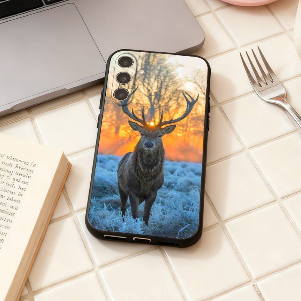 Deer Hunting phone Case For Samsung Galaxy A73,A72,A71,A70,A53,A52,A51,Others Soft Black Shell
