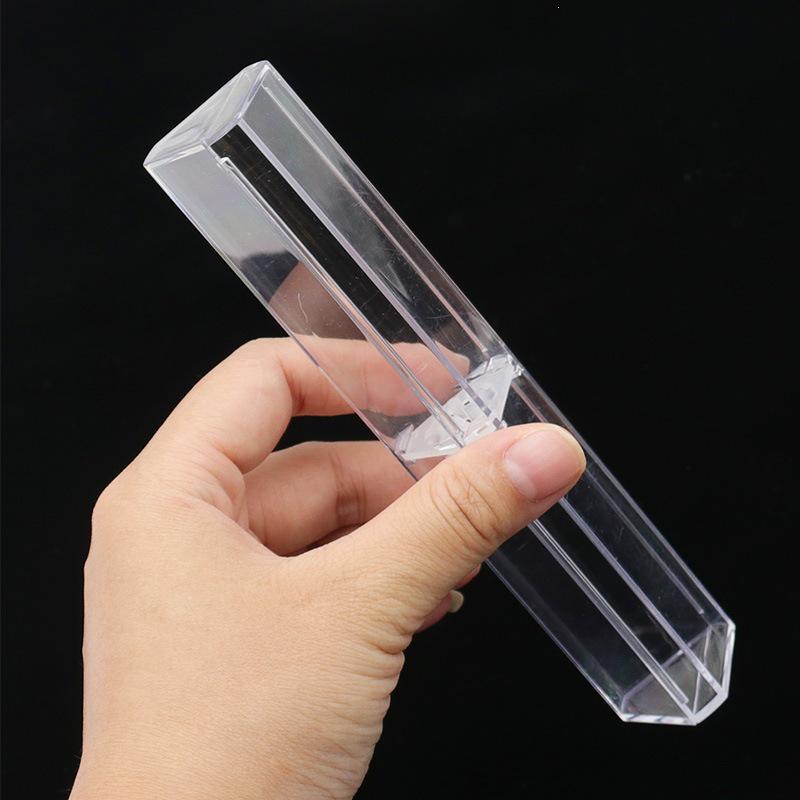 Cylindrical & Square Eyelash Tweezers Storage Box with Golden Feather Design