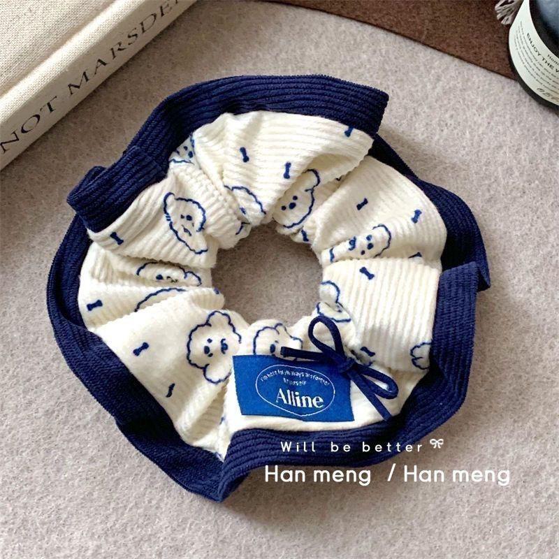 Scrunchie Coreano in Pizzo con Volant e Fiocco - Accessorio per Capelli Carino e Dolce