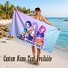 Kpop Demon Hunters Design Beach Towel Custom Text Large Towel for Beach Vacation