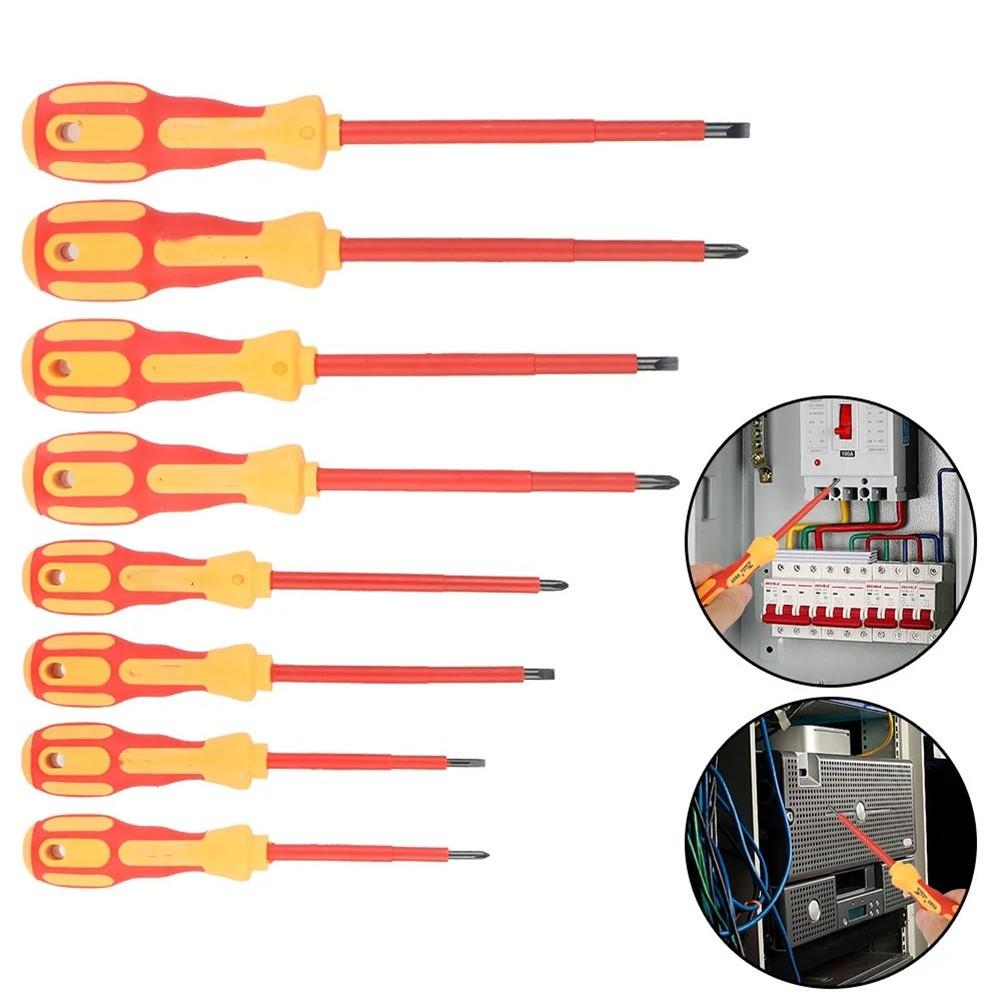 Chrome Vanadium Steel Screwdriver with Ergonomic Handle and Magnetic Tips