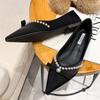 Summer Temperament Pointed Single Shoes Women'S Flat Bottom Evening Wind Versatile Large Size Women'S Shoes 41-43 Gentle Wind