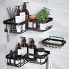No-Drill Corner Bathroom Shelf Wall-Mounted Shower Storage