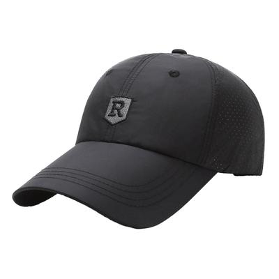 WHITE FANG Cap Hat Breathable Sun Protection Running Sports Outdoor Men Women CZA081 (Black)