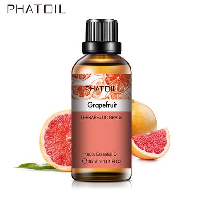 PHATOIL 30ML Olio Essenziale Puro di Pompelmo per Diffusore Lampada Profumata Purificatore d'Aria Dimagrante Potenziamento Immunità Pulizia Viso Pelle Fai da Te Profumo Fruttato
