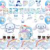 Cartoon Birthday Party Supplies, Cartoon Party Decorations Set - Cartoon Birthday Decorations Banner Tablecloth & Cartoon Balloons Cake Toppers Etc