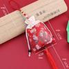 Mini Coin Purse Flower Tassel Drawstring Bag Beaded Chinese Style Sachet Bag  Outdoor