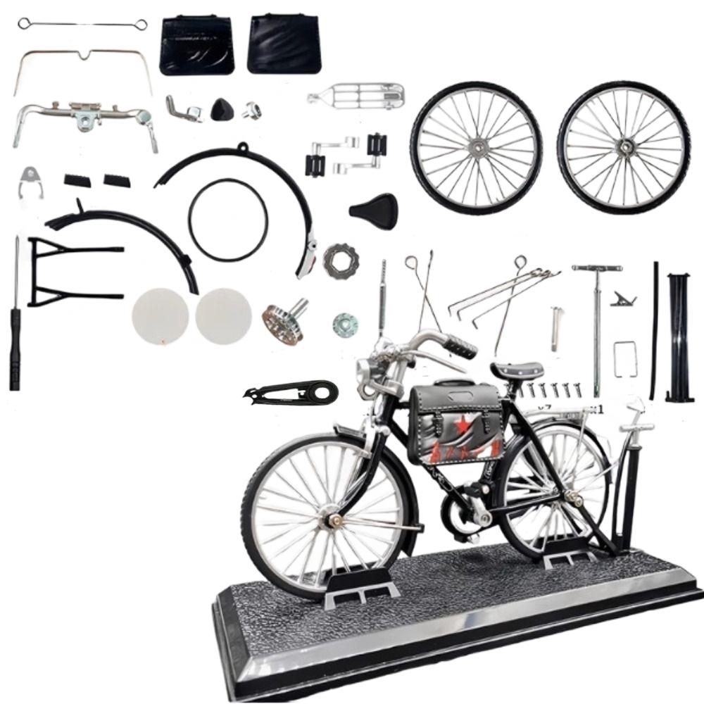 1:10 Scale Simulation Bike Model Kit Retro Mini 28 Big Bar Bicycle  For Exhibits
