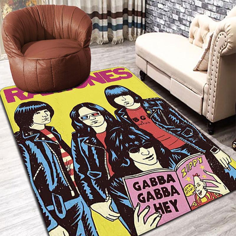Ramones: Strange Talk Rug Floor Mat for Living Room or Bedroom Soft and Comfortable Carpet a Gift for Birthday and Holiday.ZFF0913076