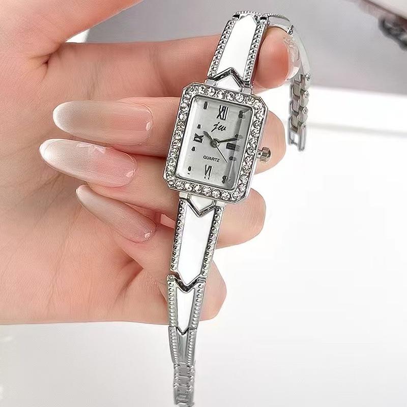 Luxury Ladies Watch Office Rectangle Rhinestone Women Bracelet Watches Quartz Wristwatches Simple Relogio Feminino Montre Femme