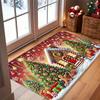 1Pcs Anti Fatigue Kitchen Rugs, Gingerbread House Print Waterproof Non-Slip Thick Cushioned Kitchen Mat Heavy Duty Comfort Standing Mat for Kitchen