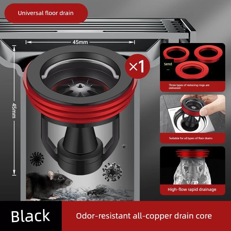All-Copper Floor Drain Deodorizer, Universal Anti-Odor Device for Bathroom, Inner Core Anti-Backflow Valve, Anti-Odor Gadget for Drain Pipes, Sealing