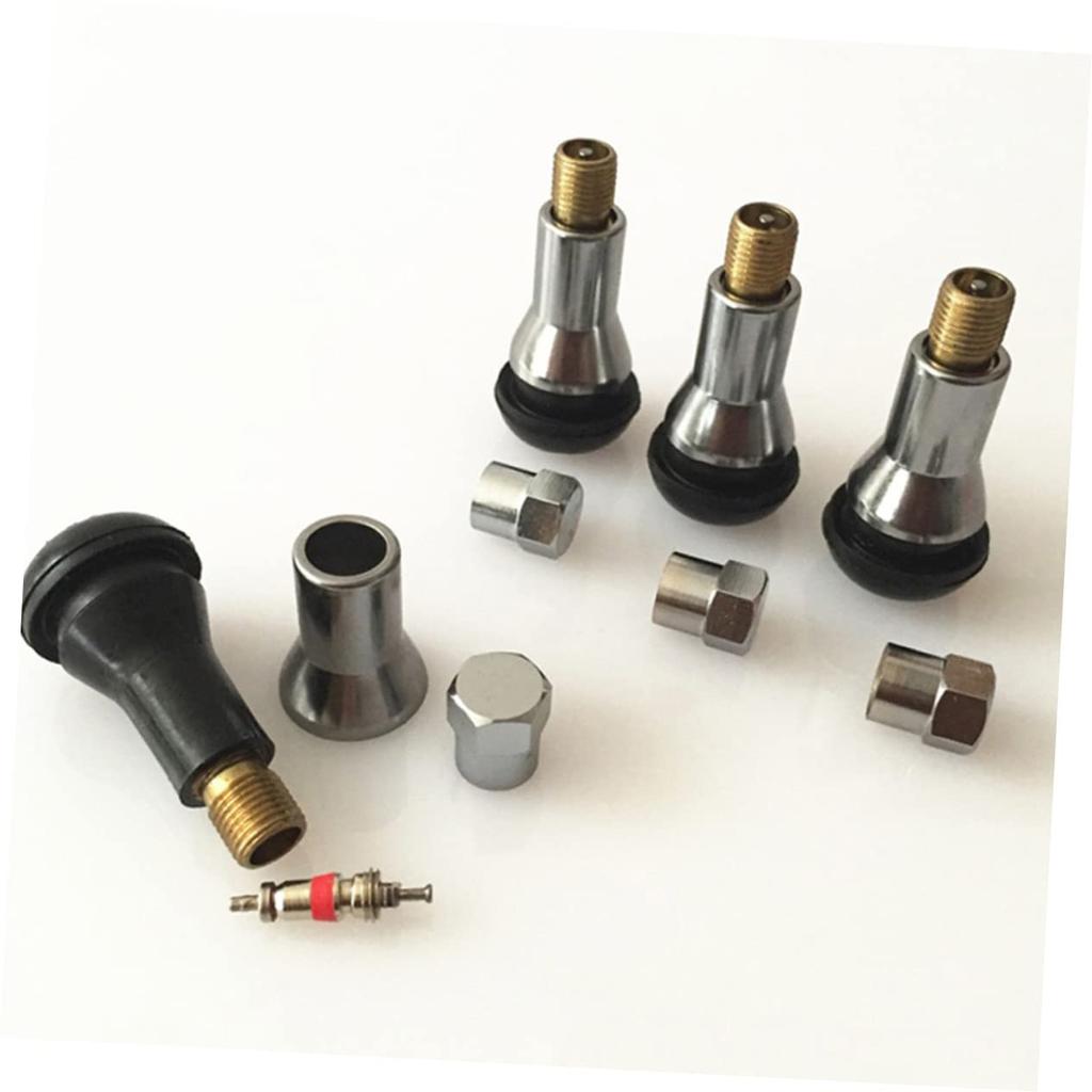 HAWILLOSCH 4Pcs Tr413ac Decorative Tire Valve Stem Cap Kit Car Kit Tire Stem Cover