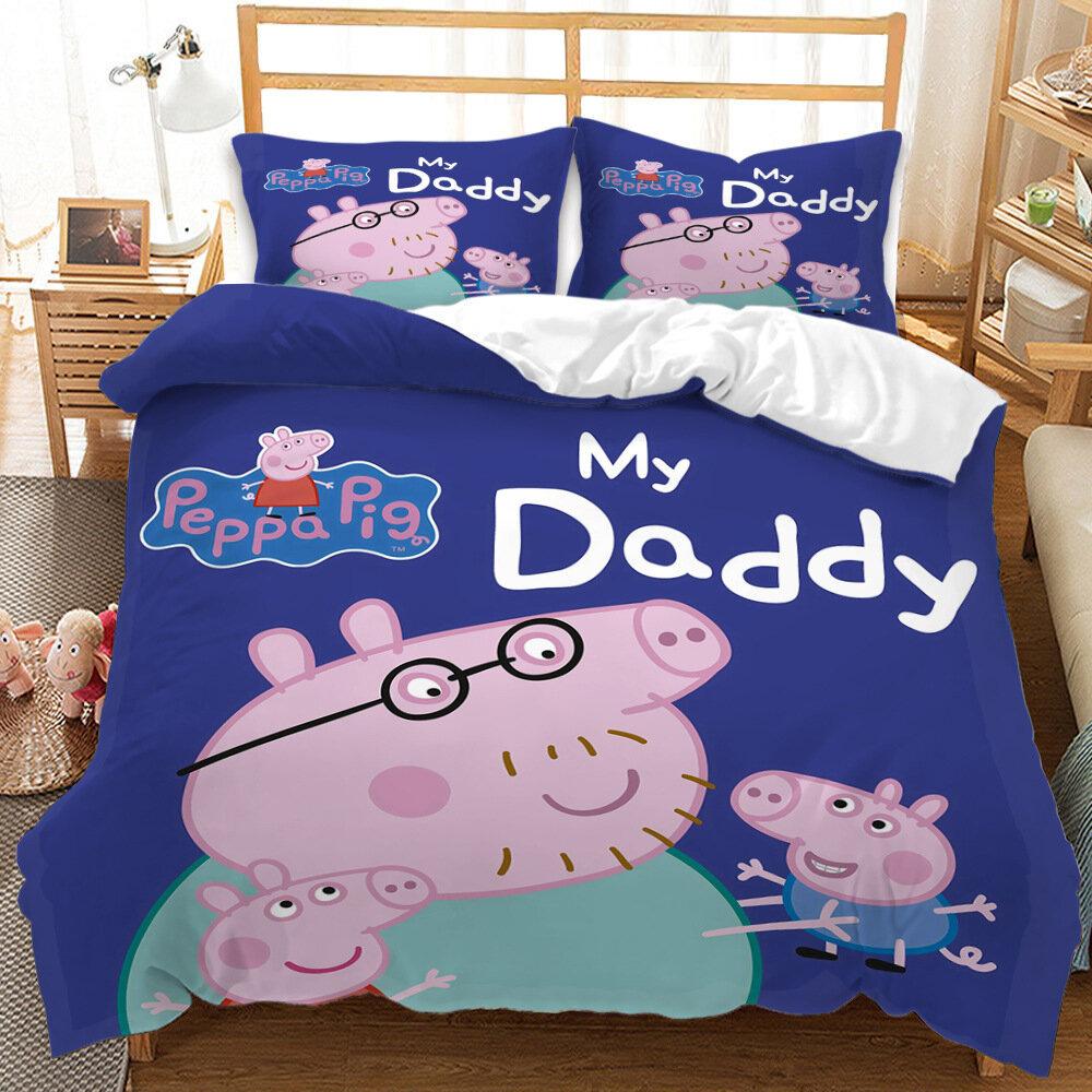 Cute Printed Quilt Cover Pillowcase Three-Piece Set Can Be Made Into Four-Piece 3D Digital Printing