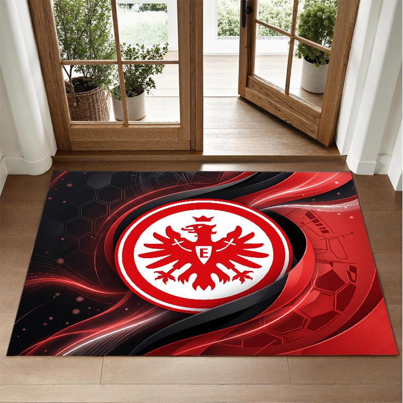 Eintracht Frankfurt Football Design Crystal Velvet Rug Soft Decorative Mat for Bedroom Entrance
