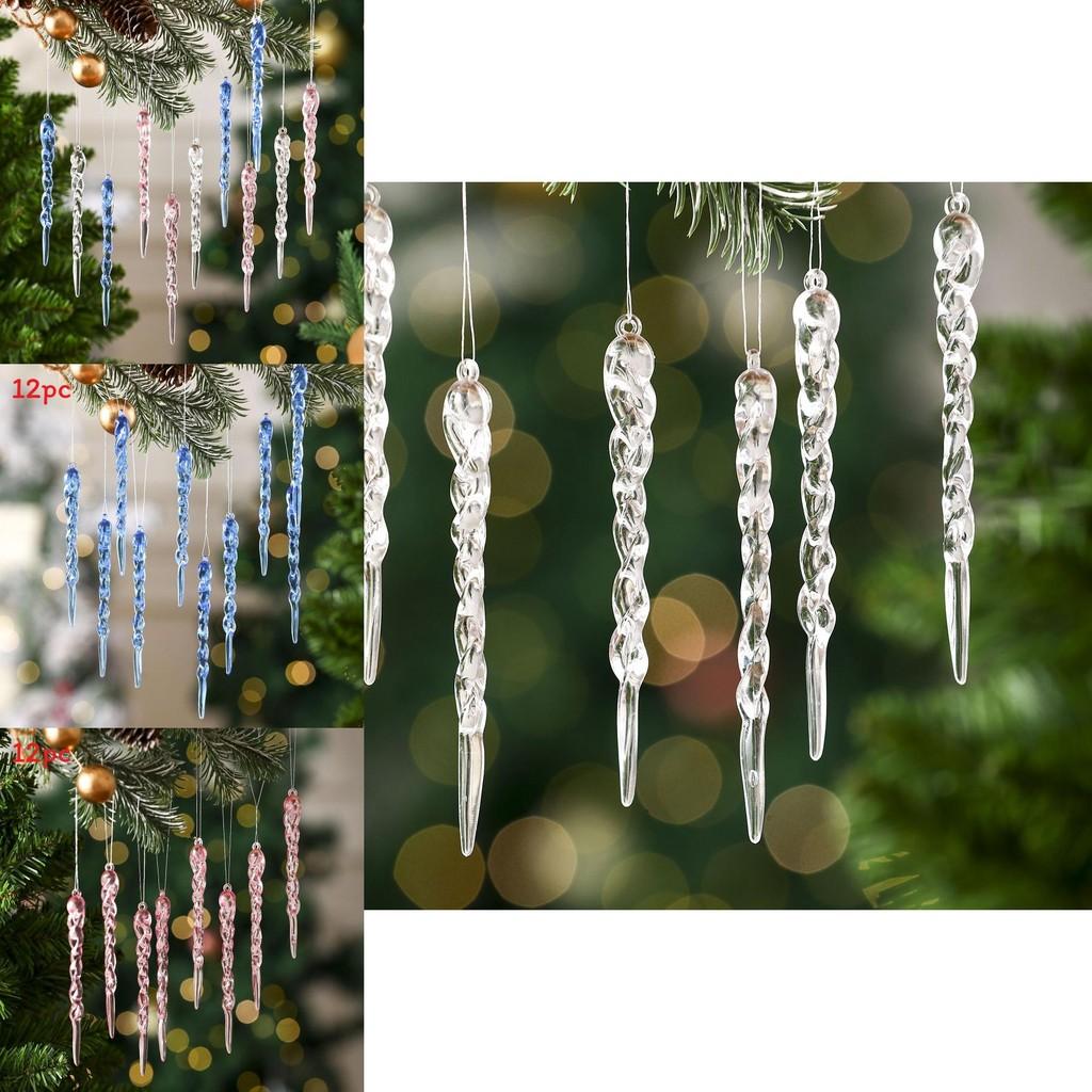 Creative Christmas Acrylic Snowflake Ornaments For Tree Decoration With Transparent And Colored Options