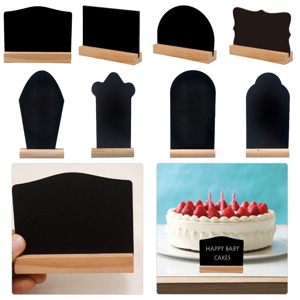 10Pcs/Set Portable Mini Double-Sided Blackboards DIY Erasable Writing Plate  Bar Decoration