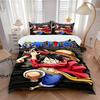 3pc Luffy One Piece Bedding Set Guest Room Bedroom Decor Christmas Halloween Decor Birthday and Holiday Gifts- All Seasons 3pcs Quilt 097
