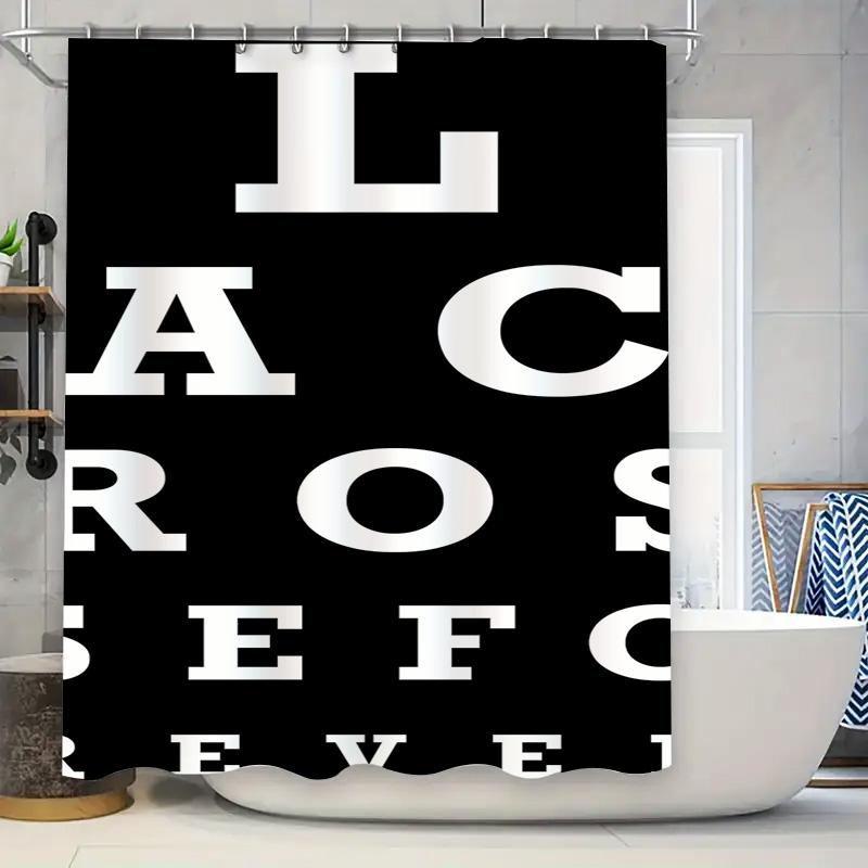 

Black/White Color Blindness Shower Curtain Eye Chart Design For Bathroom Decor Universal Fit, Durable Water-Resistant Fabric Cov W60H190(CM)-1 Pcs