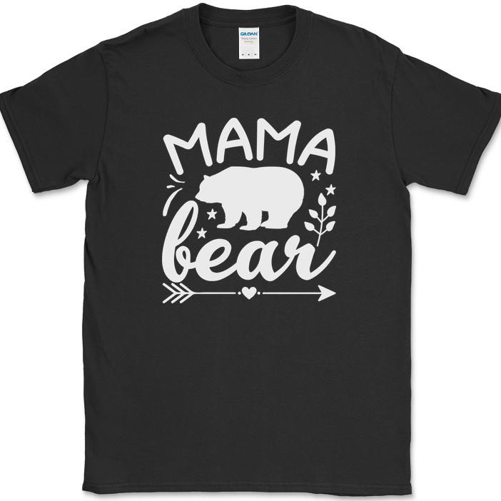 Mama Bear T-Shirt Mens Womens Tees Top Funny Humor Mother s Day Mom Protector Novelty Tee 2XL