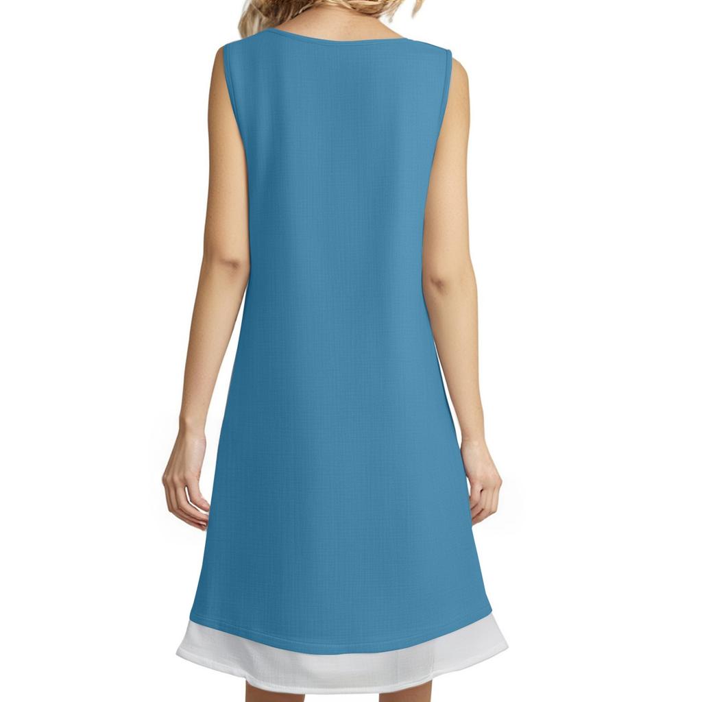 Women's Summer Casual Loose Dress Sleeveless Beach Vest Dress