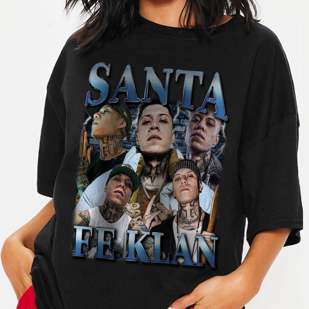 Santa Fe Klan collage T-shirt rap hip hop Black Short sleeve s-5Xl JM561 Unisex T-Shirt XL