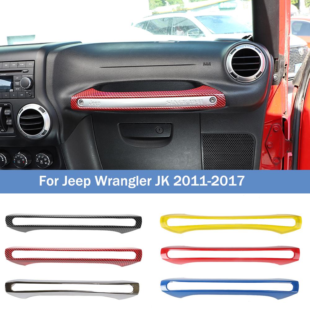 

ABS внутренняя крышка дверной ручки второго пилота, накладки, внутренняя декоративная рамка для Jeep Wrangler JK 2011-2017, Стайлинг автомобиля
