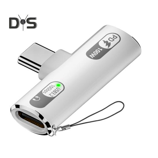 Adaptér pro sluchátka typu C PD 100W audio aux splitter pro Xiaomi 10Gbps přenos dat čip mikrofon podpora rychlého nabíjení USB adaptér pro Samsung