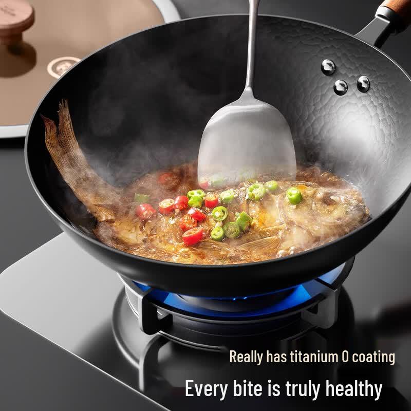 Mayballe 32cm Titanium Iron Non-Stick Wok