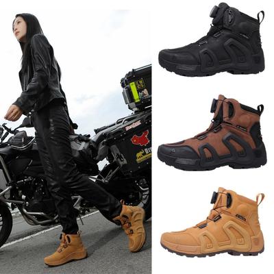 Unisex Neun-Strang Wolf Klapperschlange Motorrad Reitstiefel - Sturzsicher, Rutschfest
