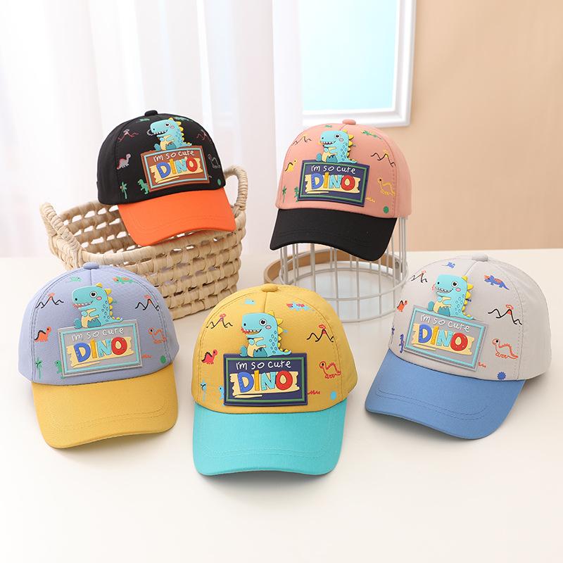 Cartoon Dinosaur Children Baseball Cap Cute Animal Kids Sun Hat Spring Corduroy Outdoor Boys Girls Peaked Caps Bonnet Gorras