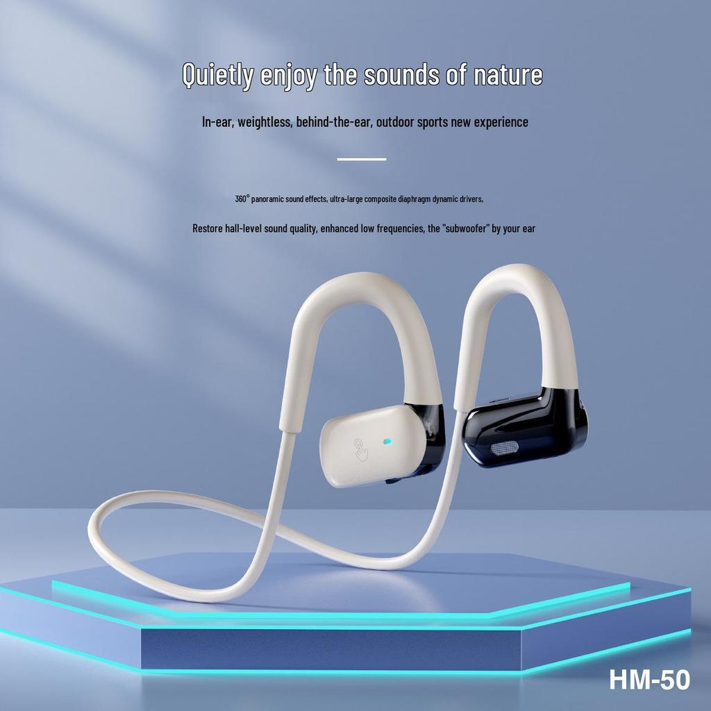 Wireless Bone Conduction Sports Earphones: Neck-Hanging, Open-Ear, Long Battery Life, Noise-Cancelling