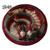 Christmas Party Home Decor 3D Rug, Illusion Area Round Decorative Non Slip Holiday Floor Covering Mat, Festive Carpet for Indoor Living Room