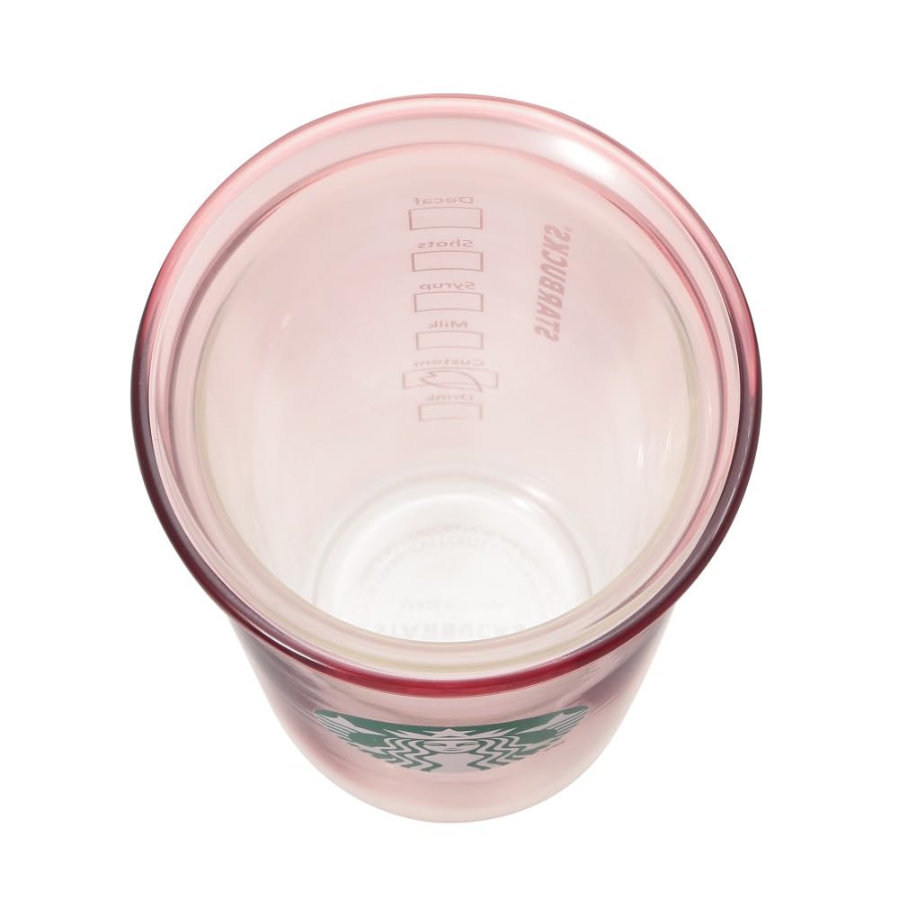 Starbucks SAKURA2025 Double-Wall Heat-Resistant Glass, Pale Pink, 355ml, Sakura Design